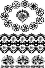 set of lace design