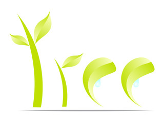 word tree icon vector illustration