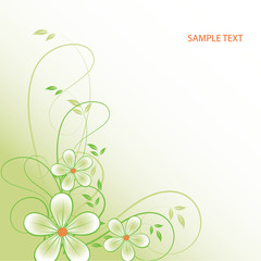 Abstract flowers background with place for your text