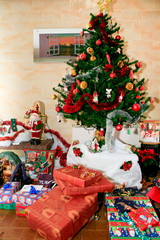 Fototapeta premium Sapin et Cadeaux de Noël