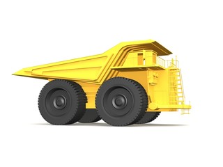 Dump truck isolated on white background