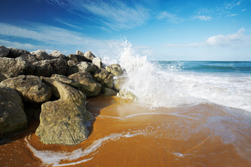 Splashing wave