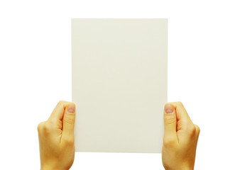 card blank in hand