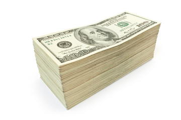 lot of money isolated on white