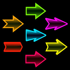 Set of arrows. Vector illustration.