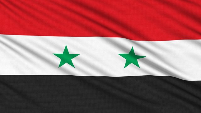 Syrian Flag, with real structure of a fabric