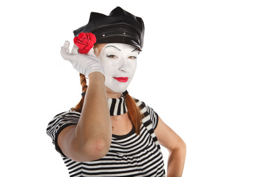 Happy mime portrait