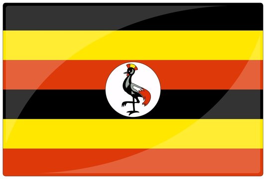 drapeau glassy ouganda uganda flag