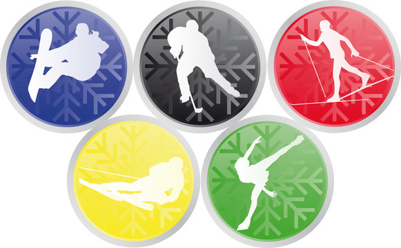 Winter Olympic Sports Icons