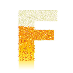 Obraz premium alphabet beer F