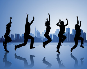 junge leute in new york © imageteam