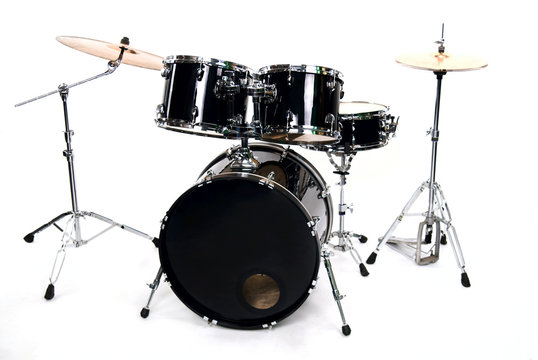 drum set on white - studio shot