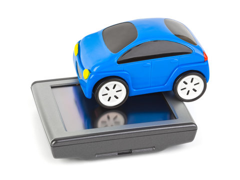 GPS navigator and toy car