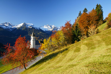 Kriche im Herbst