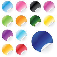blank colorful sticker