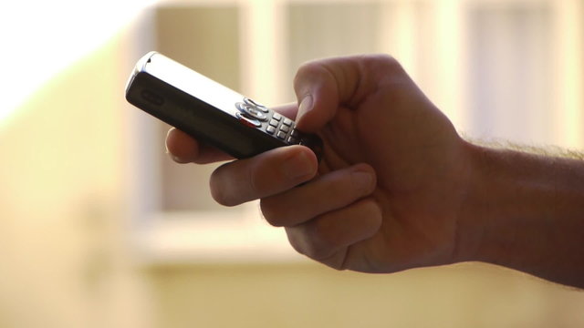 Calling via mobile on white background writing text message