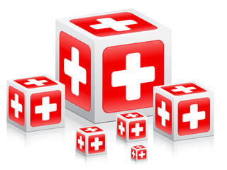 help mark icon on box vector illustration