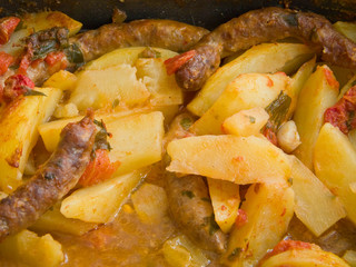 Sausages and potatoes