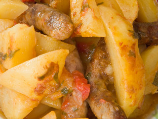 Sausages and potatoes