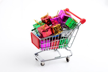 gift basket ,trolley, presents, Christmas gift