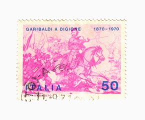 italY post stamp, Garibaldi 