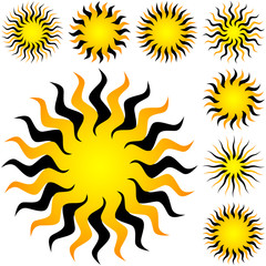 Sunburst abstract vector.