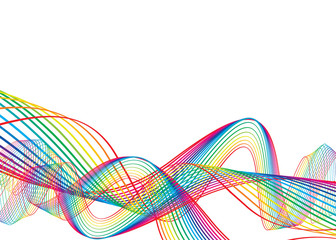 rainbow wave line background