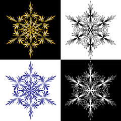 Decorative snowflake. Vector.