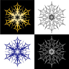 Decorative snowflake. Vector.