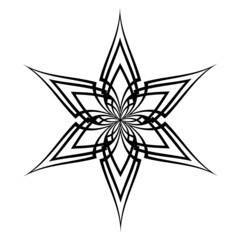 Decorative snowflake. Vector.