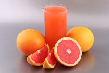 Grapefruit juice and fruits