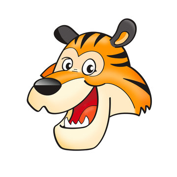 Funny tiger head
