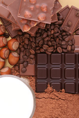 Candy - chocolate, milk, cocoa and nuts