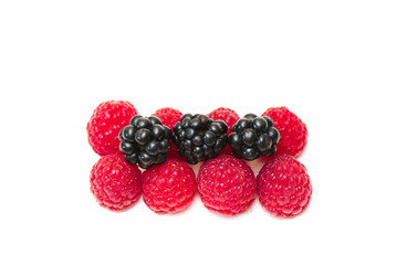 blackberry and raspberry