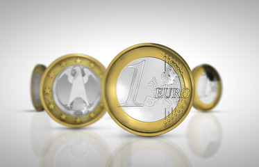 Multiplying Money - rotating euro coins