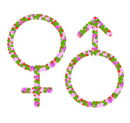 Floral venera and mars signs