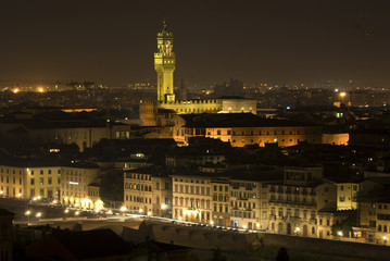 Fototapeta na wymiar Florence: Night of Palazzo Vecchio 3