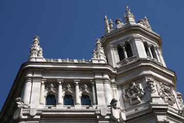 Fototapeta na wymiar Madrid - Palace of Telecommunications, now Town Hall
