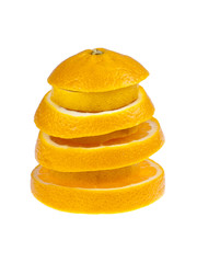 Lemon and Orange on white