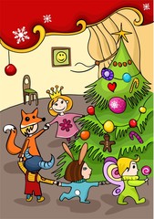 Naklejka premium christmas