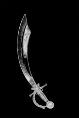 Isolated Steel Pirate Cutlass Sword