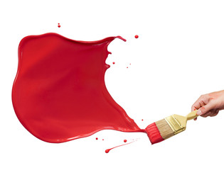 red paint splash