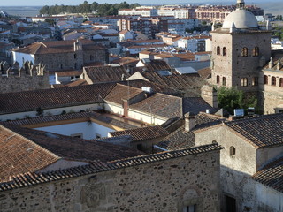 Vista aerea de C&aacute;ceres, patrimonio de la humanidad