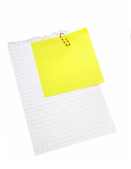 Post-it on the paper