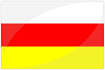 drapeau glassy oss&eacute;tie du sud ossetia flag