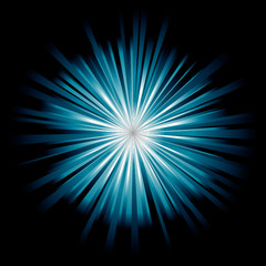 Fototapeta premium Blue sunburst background