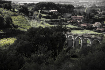 Fototapeta na wymiar Paesaggio, castelli romani, Marino