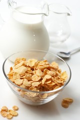 Breakfast with corn-flakes