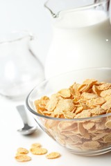 Breakfast with corn-flakes