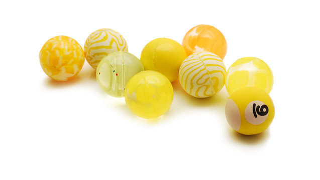 yellow toy balls